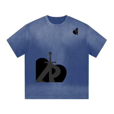 “I” Shape Gradient Washed T-Shirt